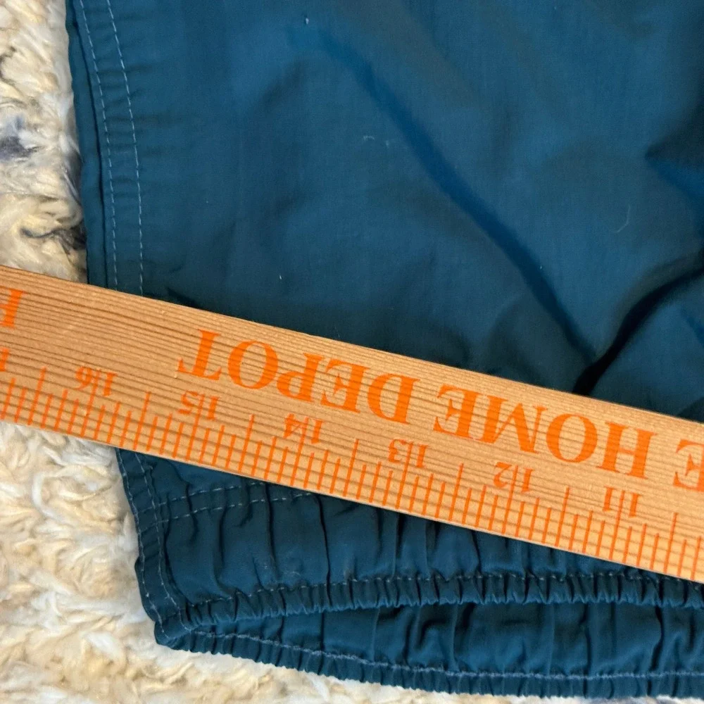 Lands' End Nylon Hiking Pants Women 10 Teal Elastic Waist Made in USA Outdoorsy - Picture 9 of 11